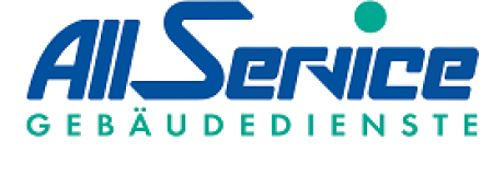 blaues Logo mit dem Schriftzug All Service